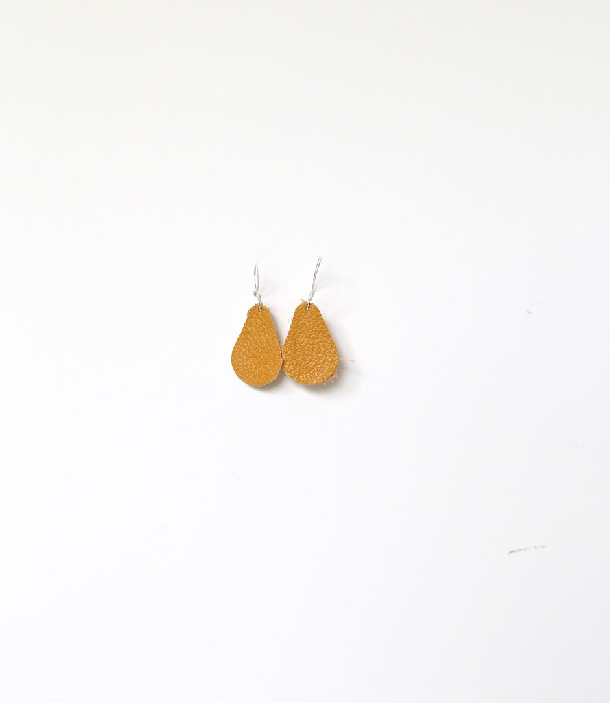 Pumpkin Leather Earrings