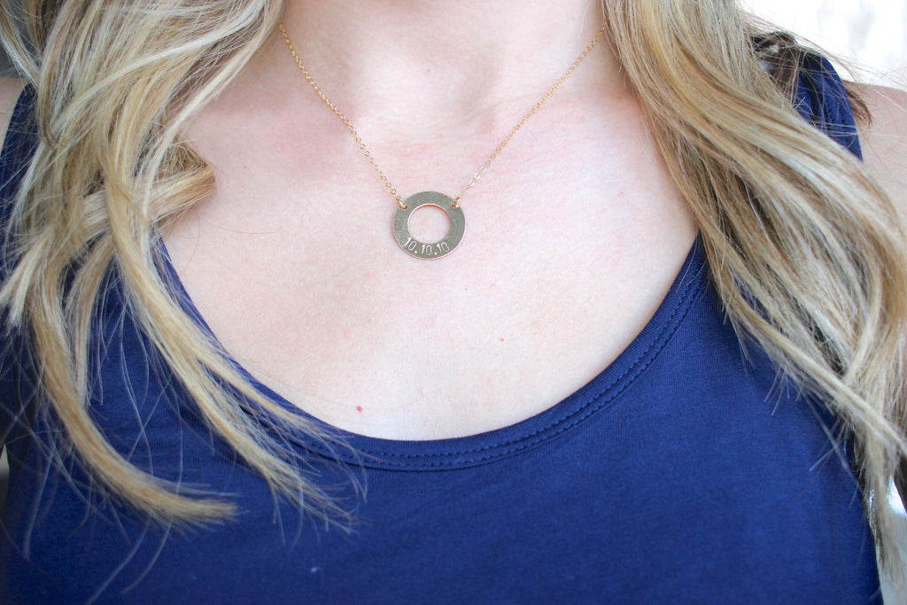 Gold Washer Necklace