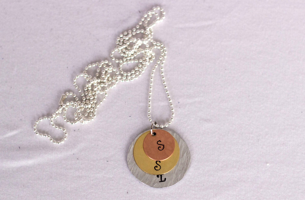 Custom Mother's Necklace with 3 circle charm