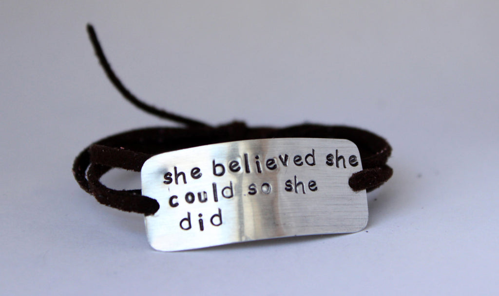 She Believed She Could So She Did, Wrap Bracelet