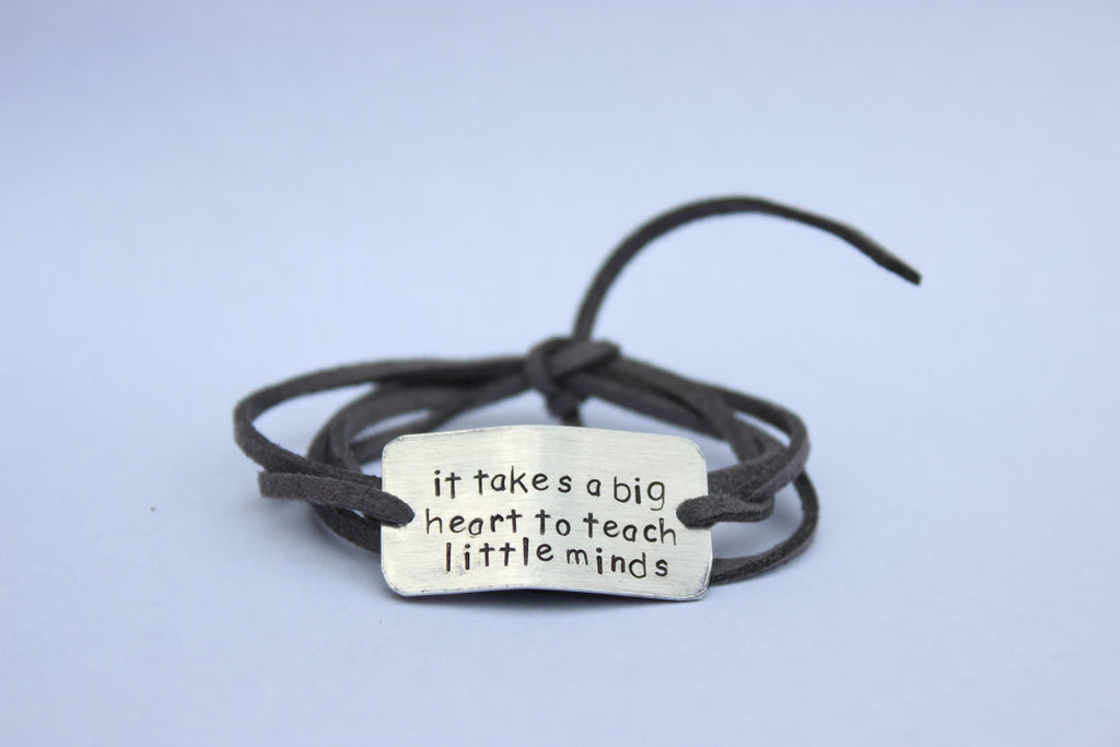It Takes A Big Heart To Teach Little Minds, Wrap Bracelet