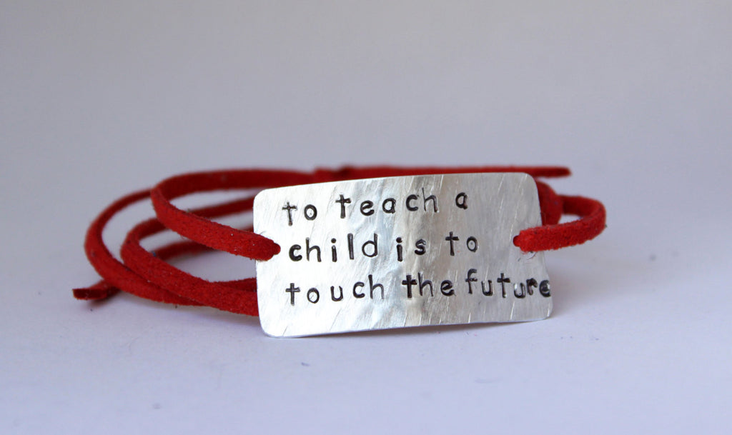 To Teach a Child Is To Touch The Future, Wrap Bracelet